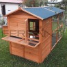 Poulailler en Bois pour 10 Poules avec Accessoires Inclus